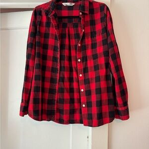 Old Navy Red and Black Checkered Shirt